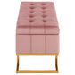 Lumisource Midas Storage Bench in Pink/Gold, , large