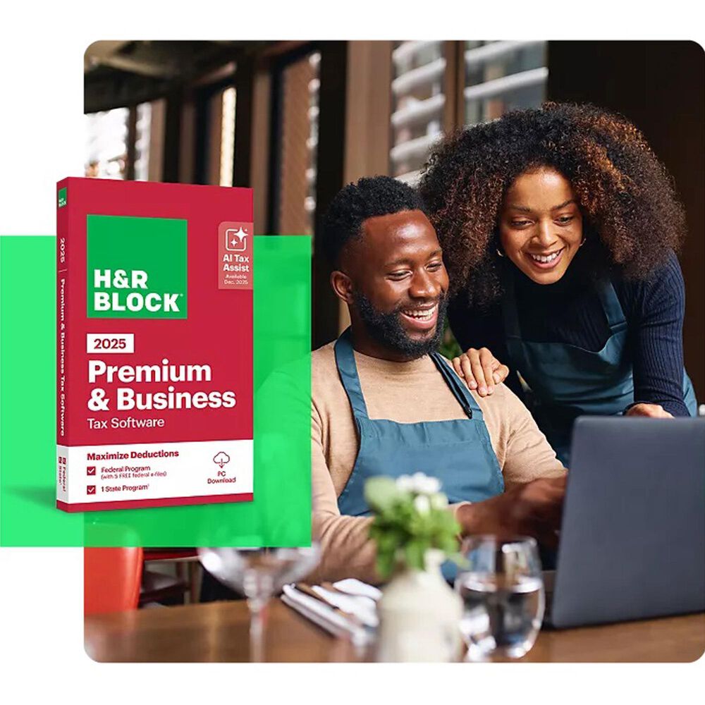 H&amp;R Block H&amp;R Block Tax Software Premium and Business 2025, , large