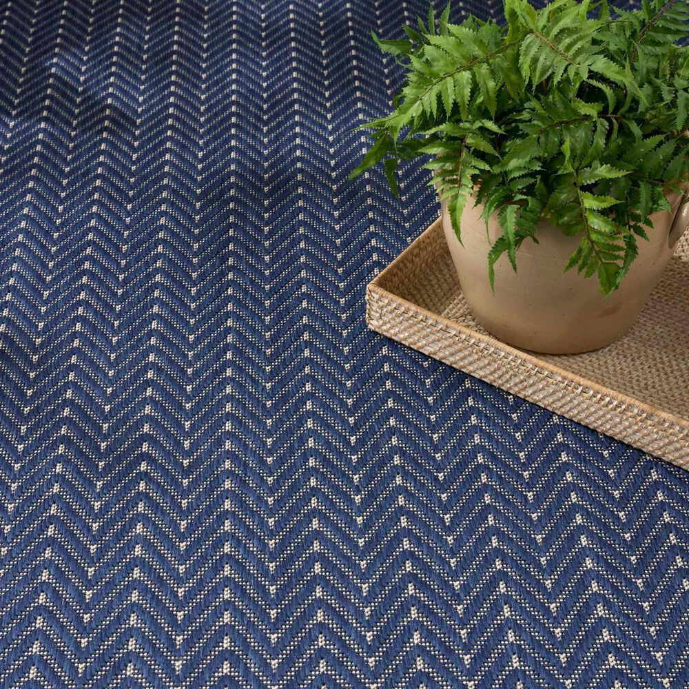 Nourison Horizon HOZ02 Navy 5&#39; x 7&#39; Indoor/Outdoor Area Rug, , large
