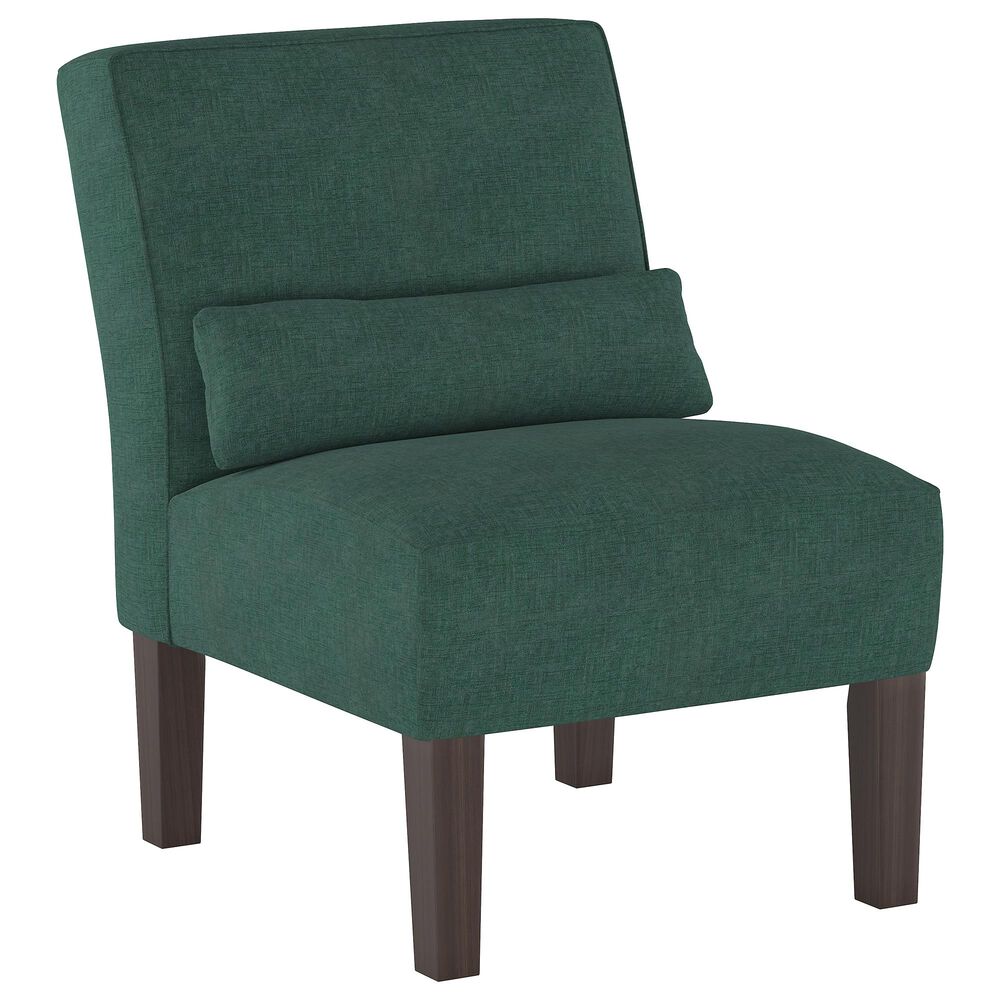 Skyline Furniture Armless Chair in Linen Conifer Green, , large