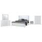 Global Furniture USA Alina 5-Piece King Upholstered Panel Bedroom Set in White, , large