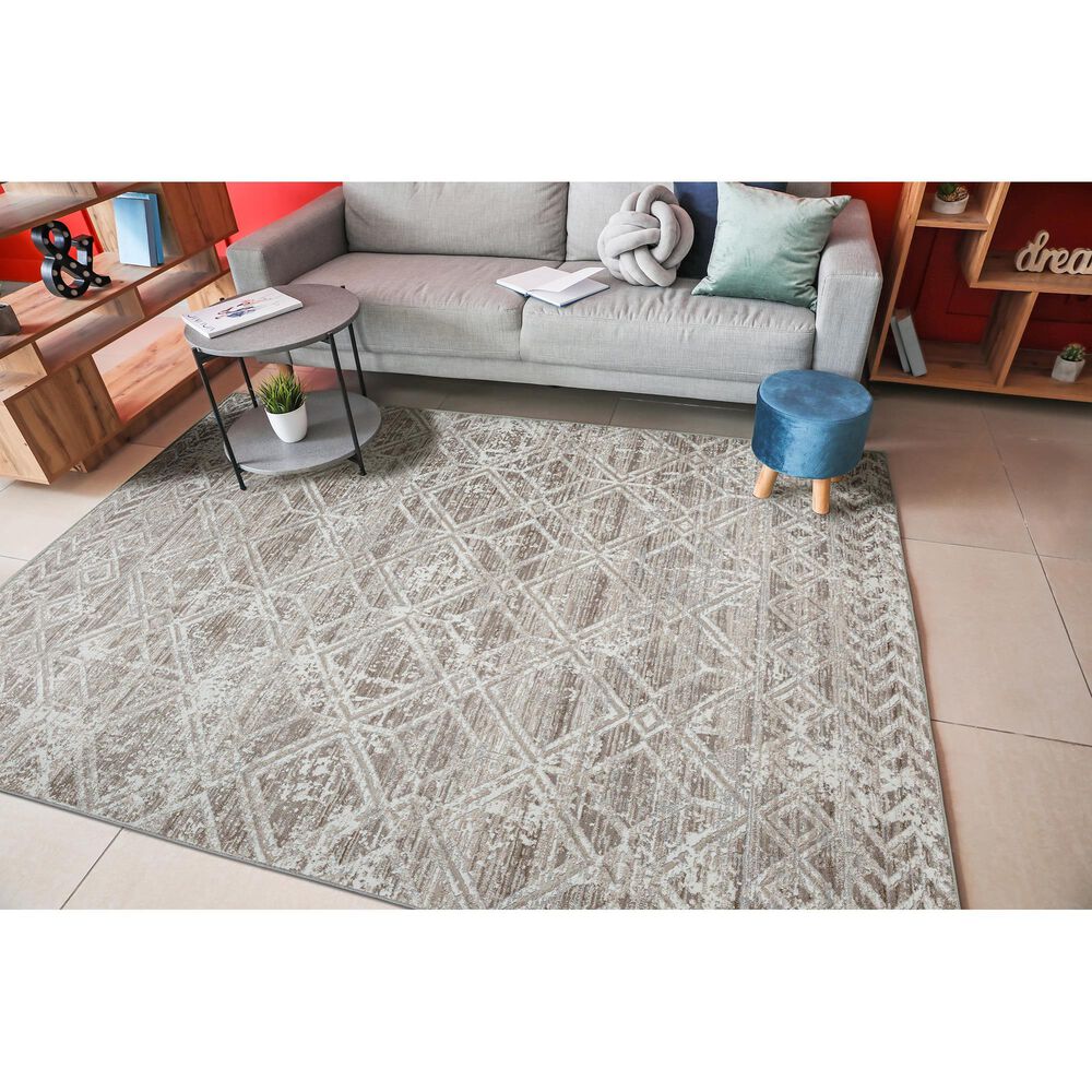 Radici USA Livigno Southwestern 5&#39;3&quot; x 7&#39;3&quot; Beige Area Rug, , large