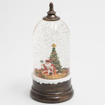 The Gerson Company Lighted Holiday Spinning Water Globe Decorative in Brown, , large