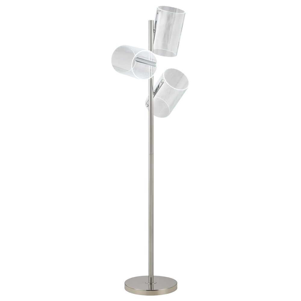 Anthony California 58" Floor Lamp with Acrylic Shade in Chrome, , large