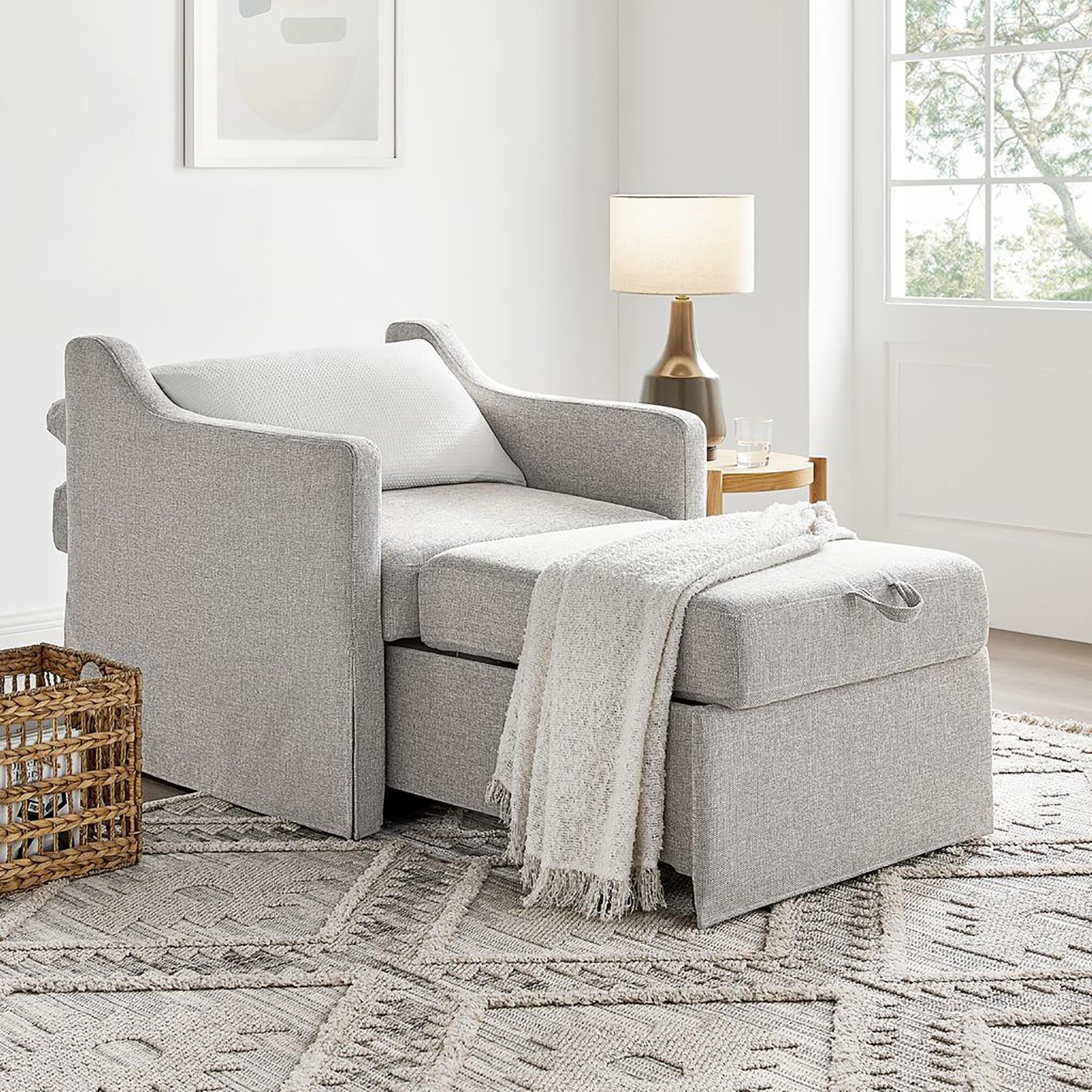 Serta Haddington Convertible Chair in Linen