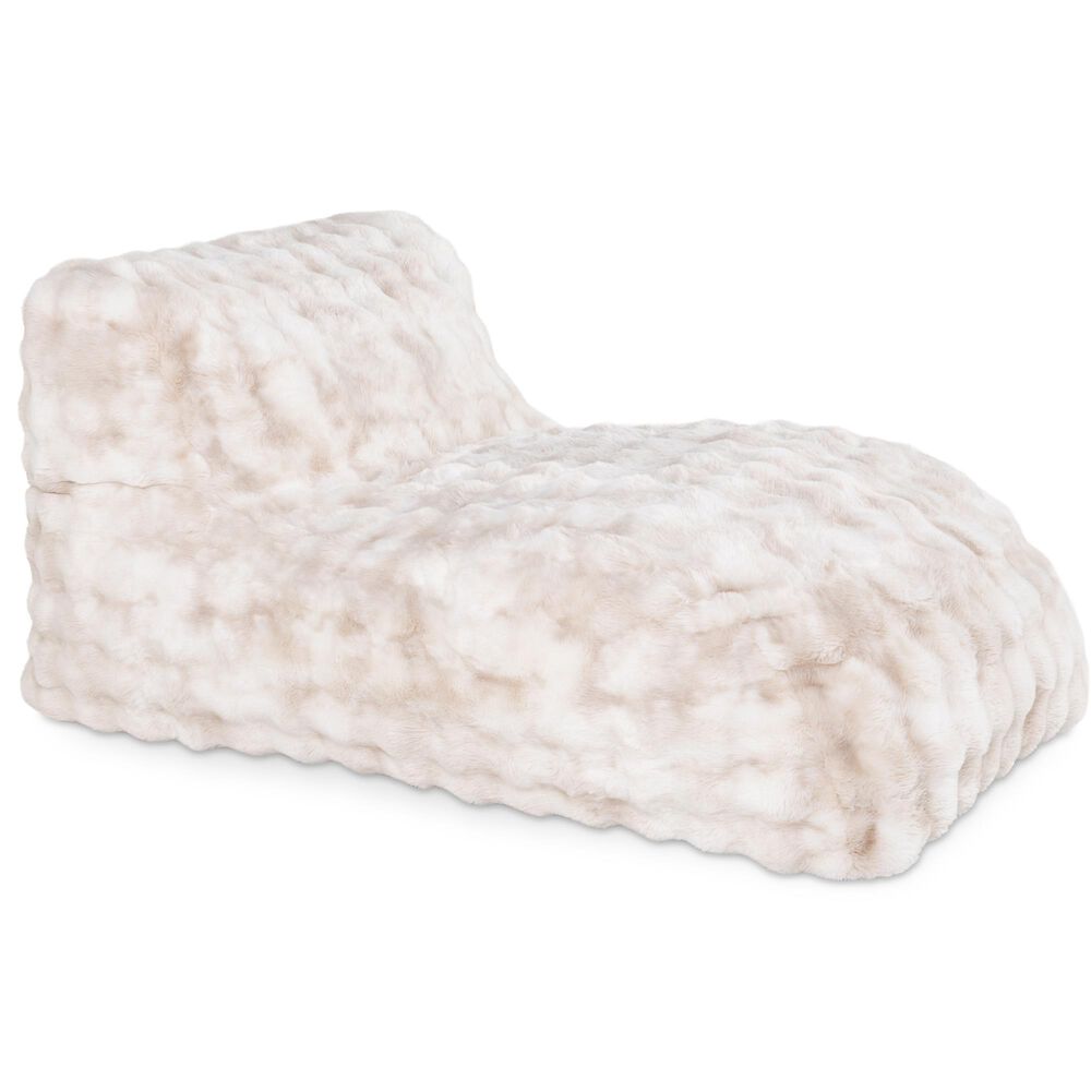 Jaxx Raven Relaxer Chaise Lounge Bean Bag Chair in Phantom Cream, , large