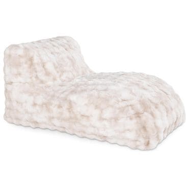 Jaxx Raven Relaxer Chaise Lounge Bean Bag Chair in Phantom Cream, , large