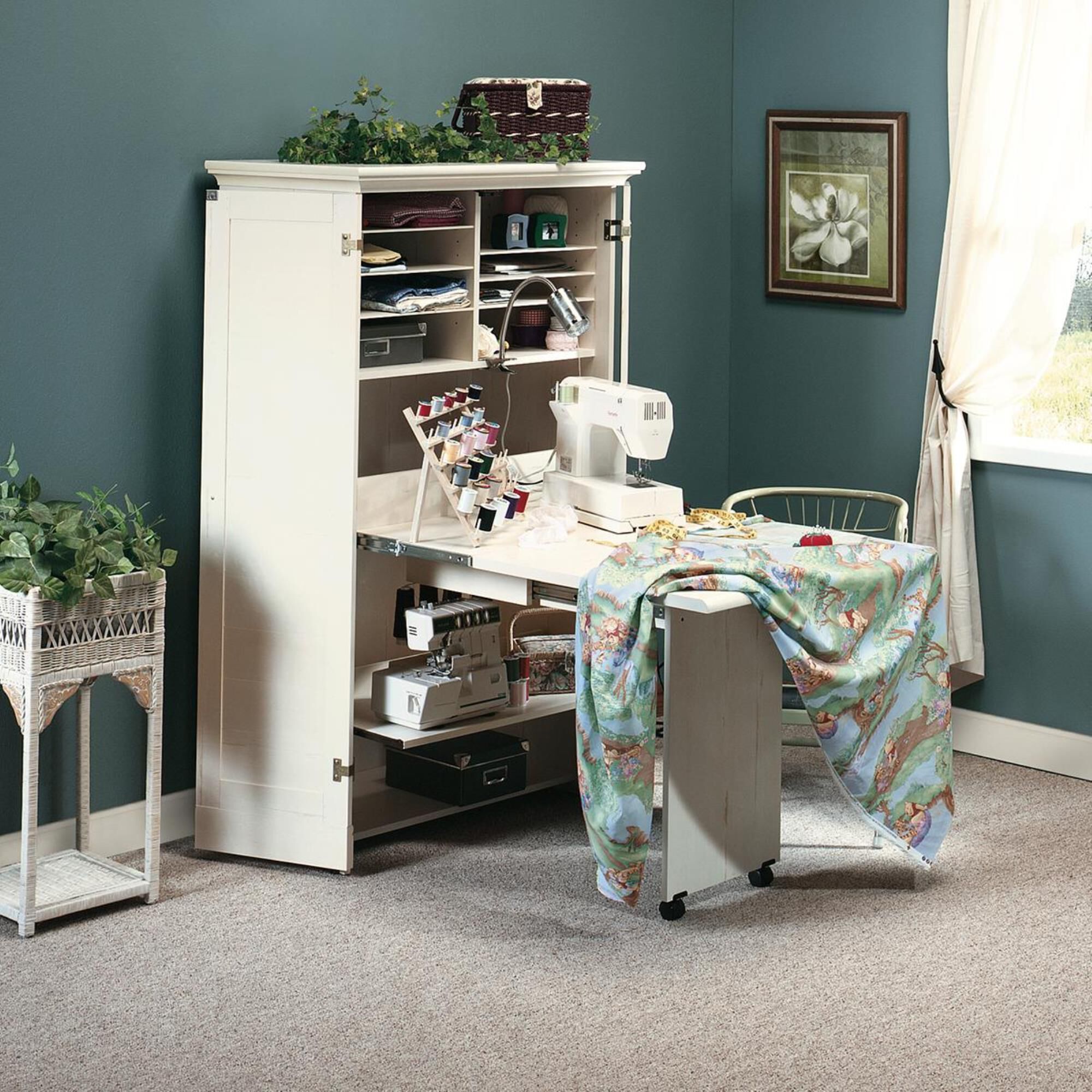 Sauder harbor shop view armoire