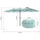 Hearth and Haven 14.8" Double Sided Outdoor Umbrella without Base in Khaki, , large