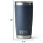 YETI Rambler 20 Oz Tumbler with MagSlider Lid in Navy, , large