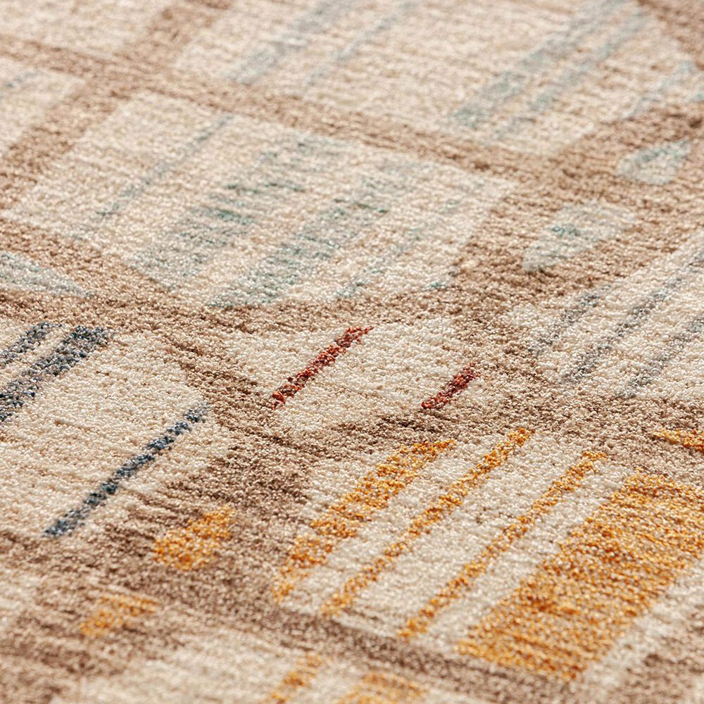 37B Neola Geometric 1&#39;8&quot; x 2&#39;6&quot; Khaki Area Rug, , large