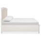 Nicolette Home Willowbrook Queen Storage Bed with Upholstered Headboard with Two Nightstands in Egg Shell White, , large