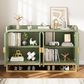 GARVEE 47.2" Sideboard Buffet Cabinet with Adjustable Shelves in Matt Gray Green, , large