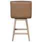 Armen Living Elias 26" Swivel Counter Height Stool in Washed Wood, , large