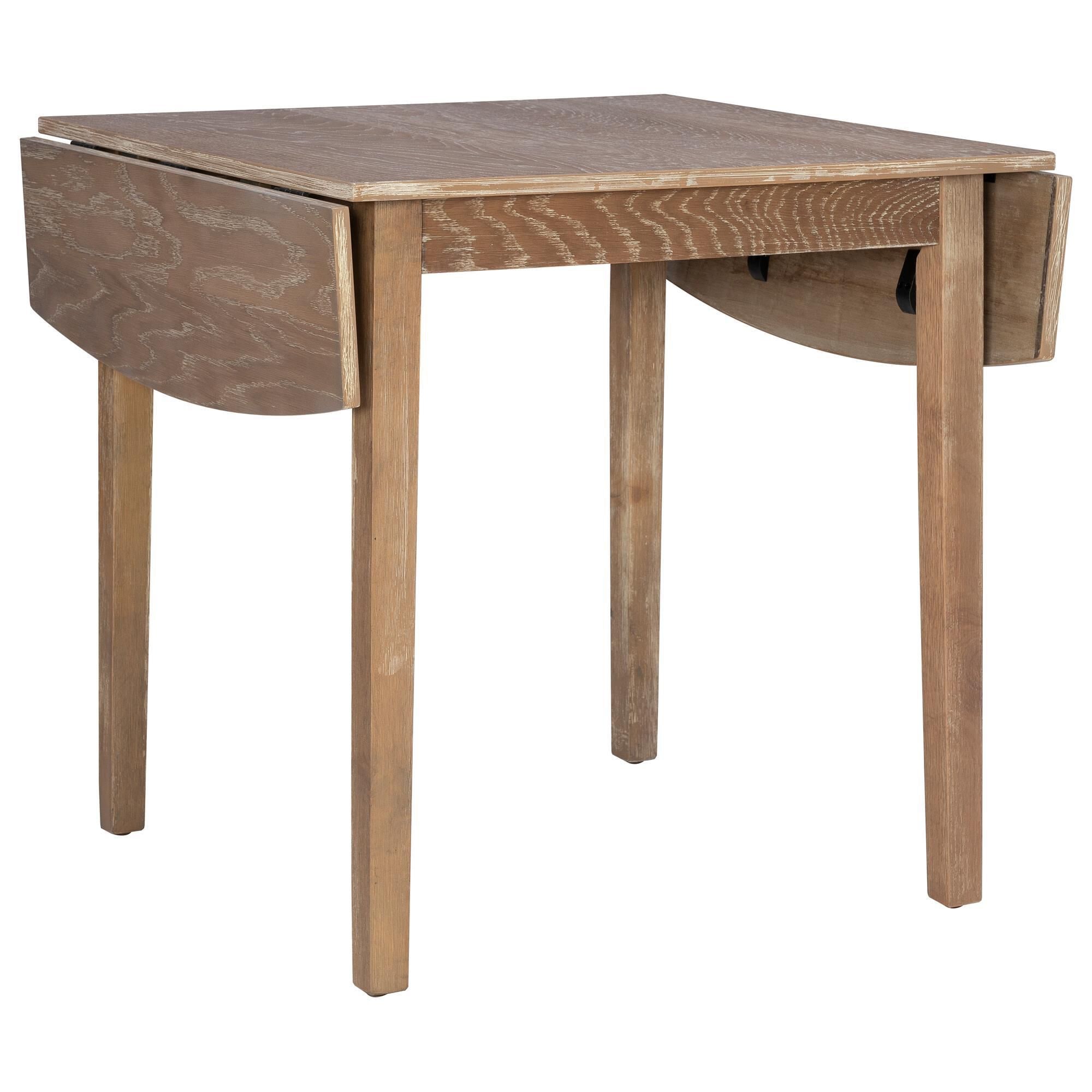 Linon Home Decor Torino Drop Leaf Dining Table in Grey Wash