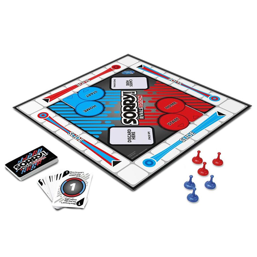 Hasbro Gaming Sorry! Rivals Edition Board Game; 2 Player Game, , large