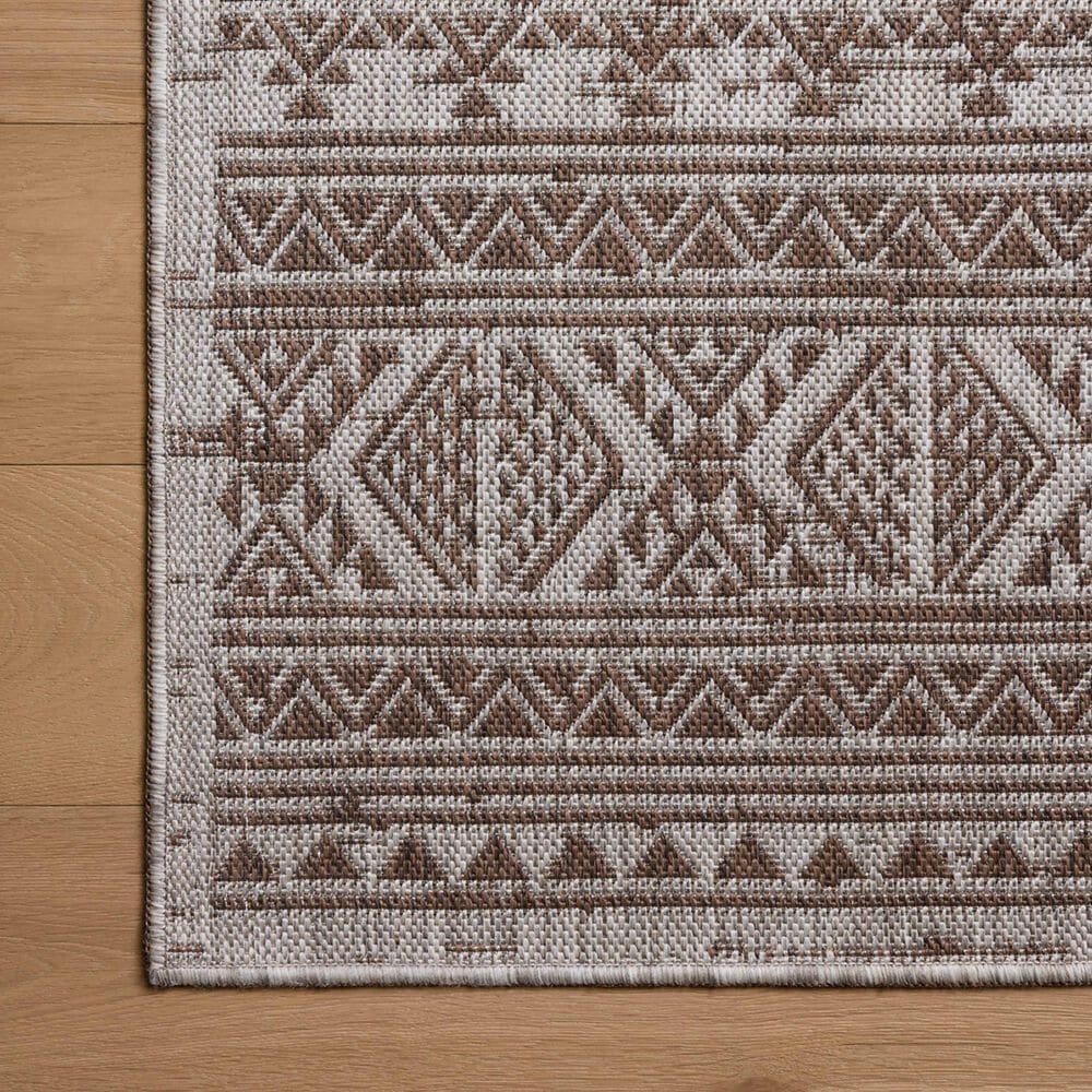 Loloi Easton Coffee and Dove 4&#39; x 6&#39; Indoor/Outdoor Area Rug, , large