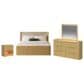 Mayberry Hill Sylvie 4 Piece King Upholstered Panel Bedroom Set in Natural, , large