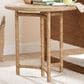Baxton Studio Fumito Round End Table in Natural Brown, , large