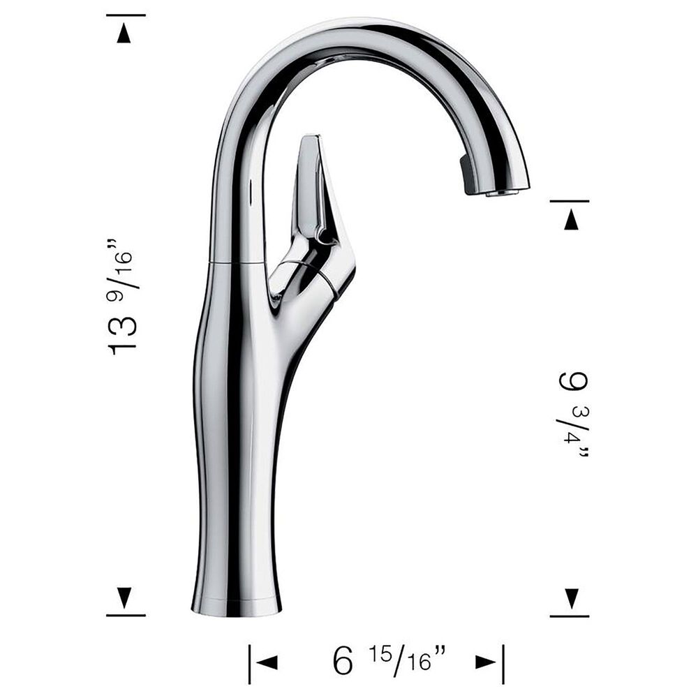 Blanco Artona Bar Faucet in PVD Steel and Soft White, , large