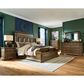 Millenium Frantanna 3 Drawer Nightstand in Brown with Outlet and USB Port, , large