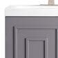 James Martin Vanities Alicante 24" Single Bathroom Vanity in Grey Smoke with 5 cm White Glossy Resin Top and Rectangular Sink, , large