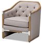 Baxton Studio Terina Arm Chair in Grey and Beige, , large