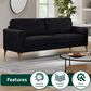 Lifestyle Solutions Mercer Stationary Sofa in Black, , large