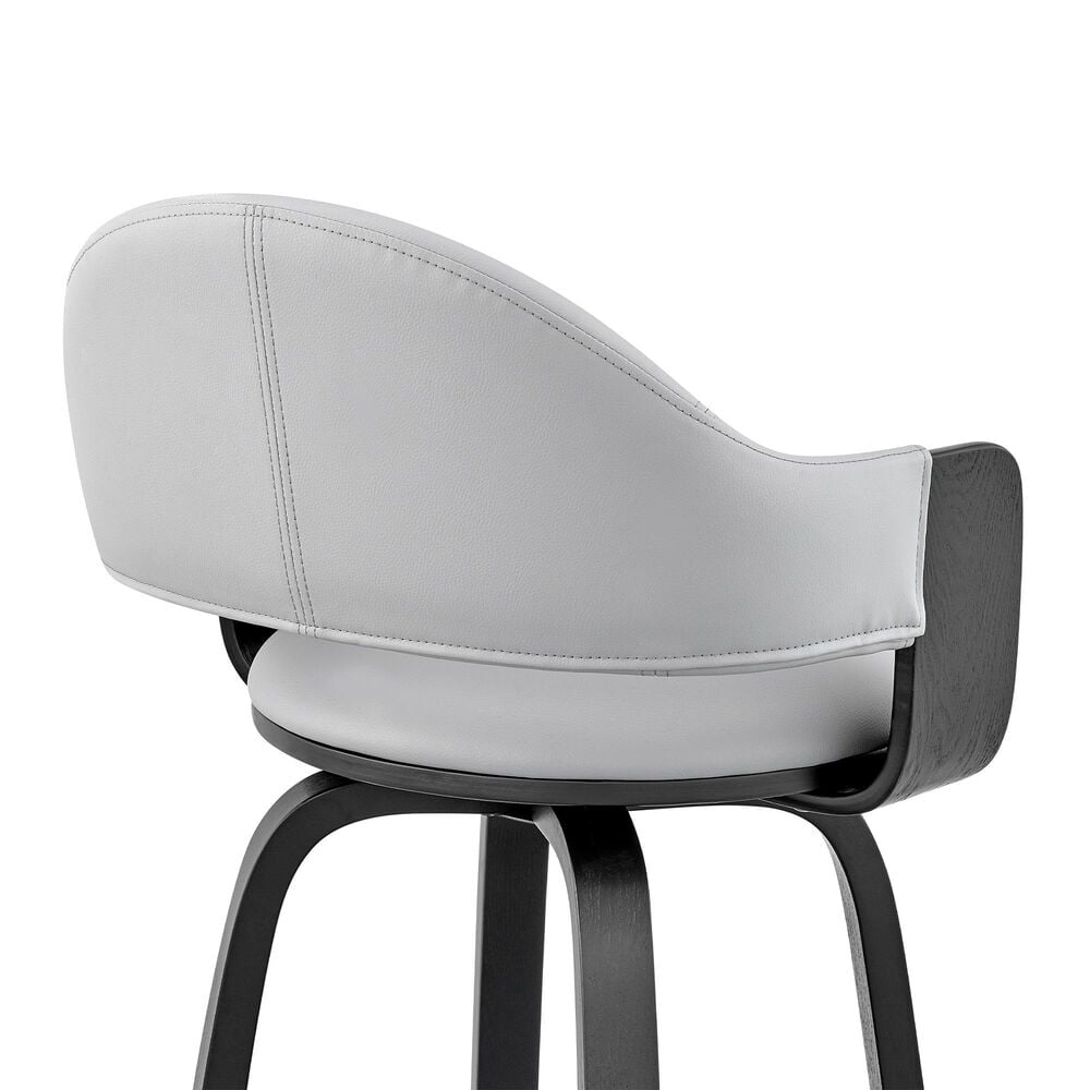 Blue River Daxton 26&quot; Swivel Counter Stool in Gray/Black, , large
