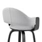 Blue River Daxton 26" Swivel Counter Stool in Gray/Black, , large