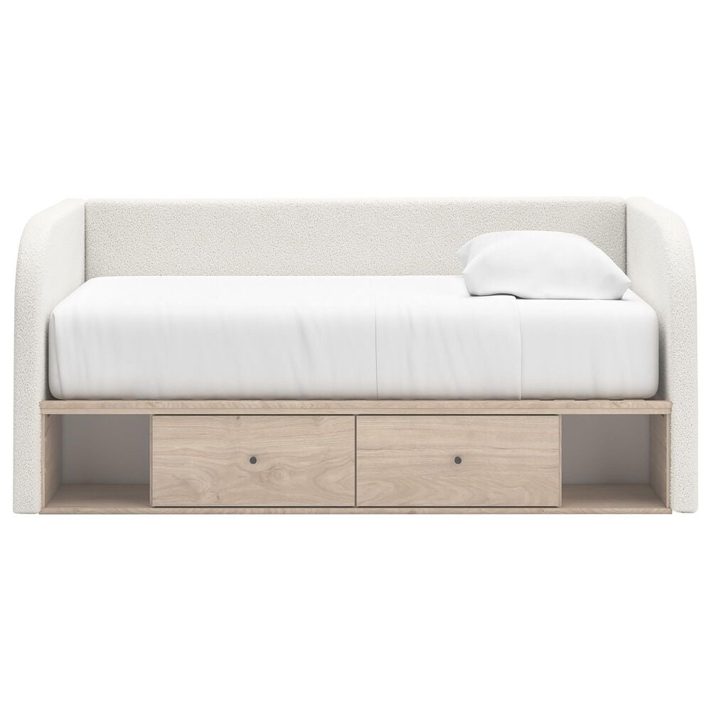 Ashley Arloster Twin Upholstered Day Bed with Storage in White, , large
