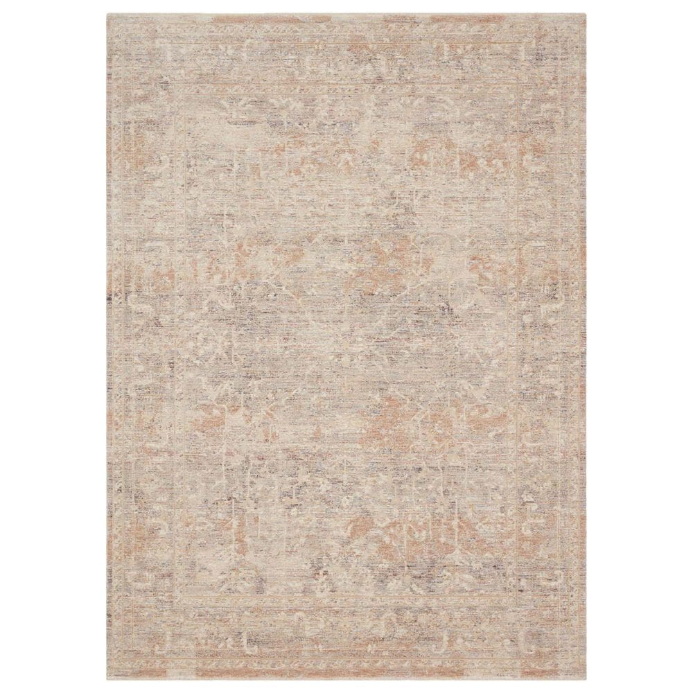 Faye FAY-05 2"7" x 10" Beige and Blue Runner, , large