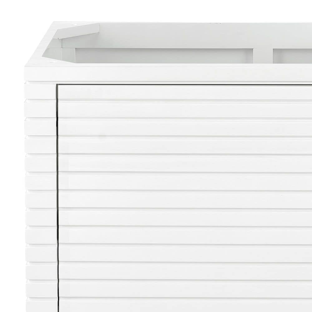 James Martin Vanities Linear 36&quot; Single Vanity Cabinet in Glossy White, , large