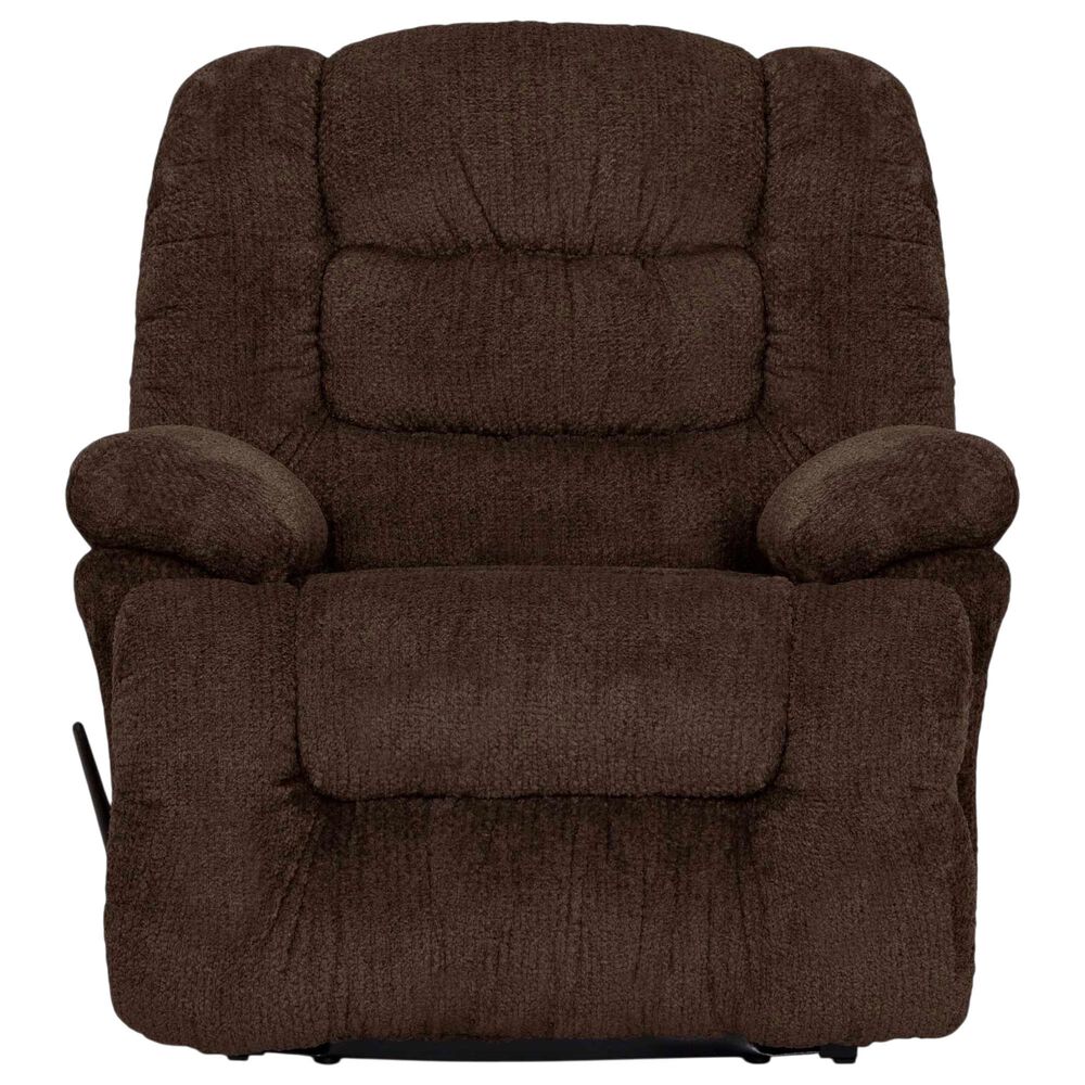 Moore Furniture Everest Oversized Manual Rocker Recliner in Nucleus Fudge, , large