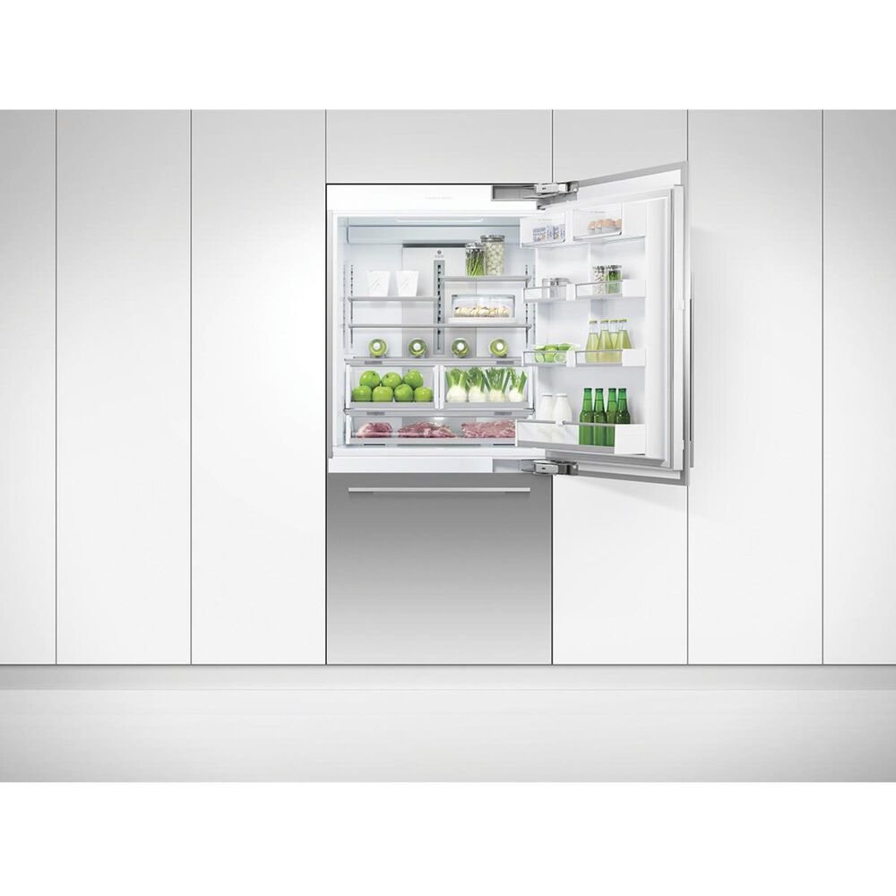 Fisher &amp; Paykel 16.8 Cu. Ft. Integrated 36" Bottom Freezer Refrigerator in Stainless Steel, , large