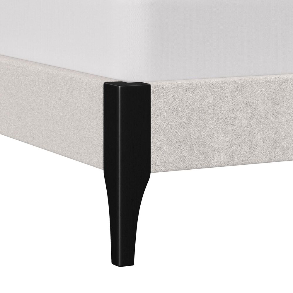 Richlands Furniture Springlee King Platform Bed with Oatmeal Upholstery in Black, , large