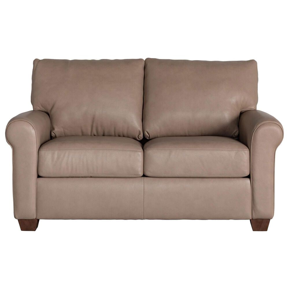 American Leather Sutton Stationary Sofa and Loveseat Set in Titan Champagne, , large