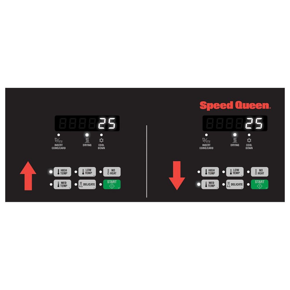 Speed Queen 14 Cu. Ft. Commercial Gas Stack Dryers with Card Reader in White, , large