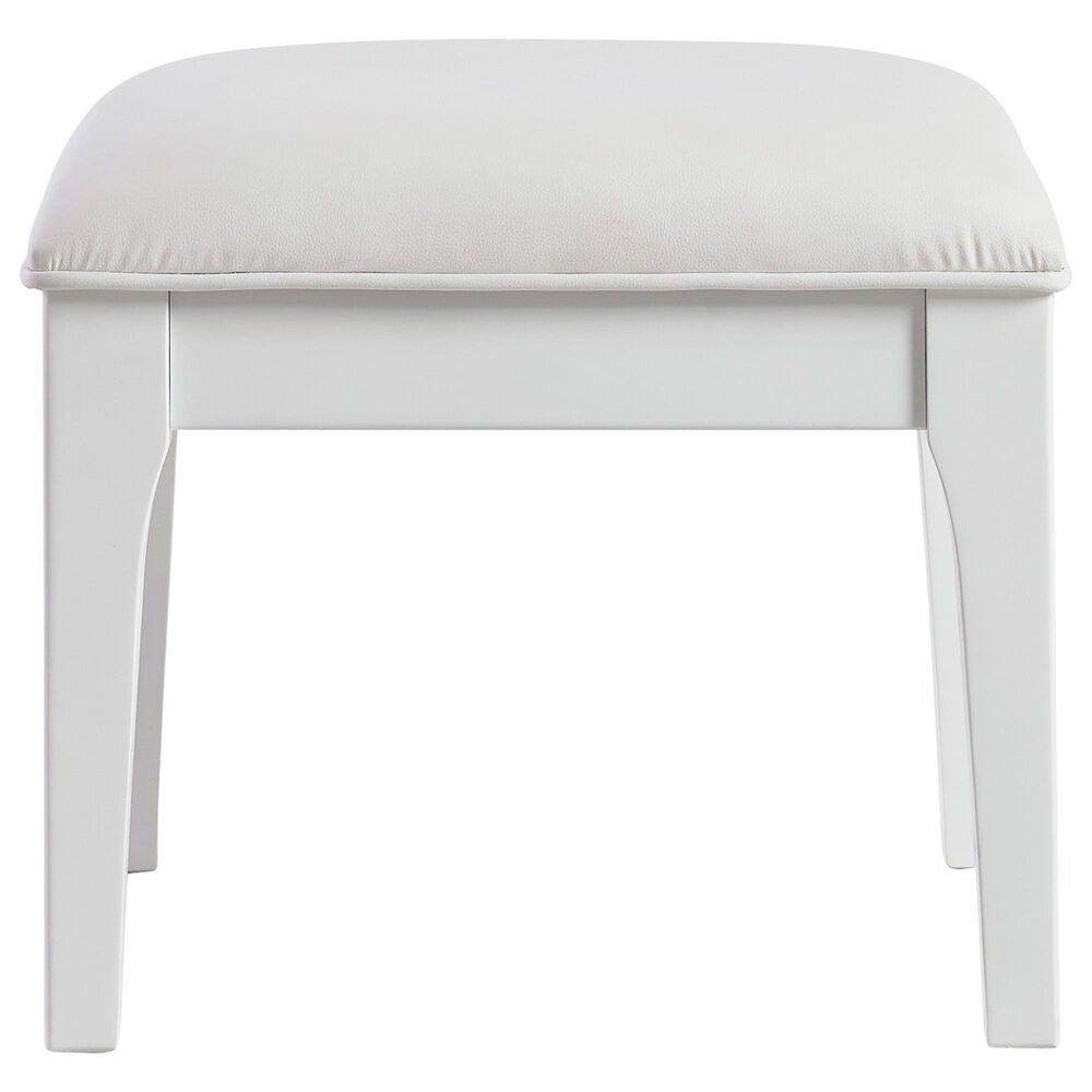 Millenium Chalanna Vanity Stool in Bright White, , large