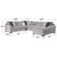 Northwestern Apollo 3-Piece Sectional in Gray, , large
