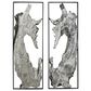 Maple and Jade 32" x 11" Abstract Art Wall Decor in Silver (Set of 2), , large