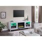 HOMLUX 70" TV Stand Console with Fireplace and LED Storage in White, , large