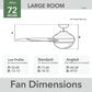 Hunter Gravity 72" Ceiling Fan with LED Light in Noble Bronze, , large