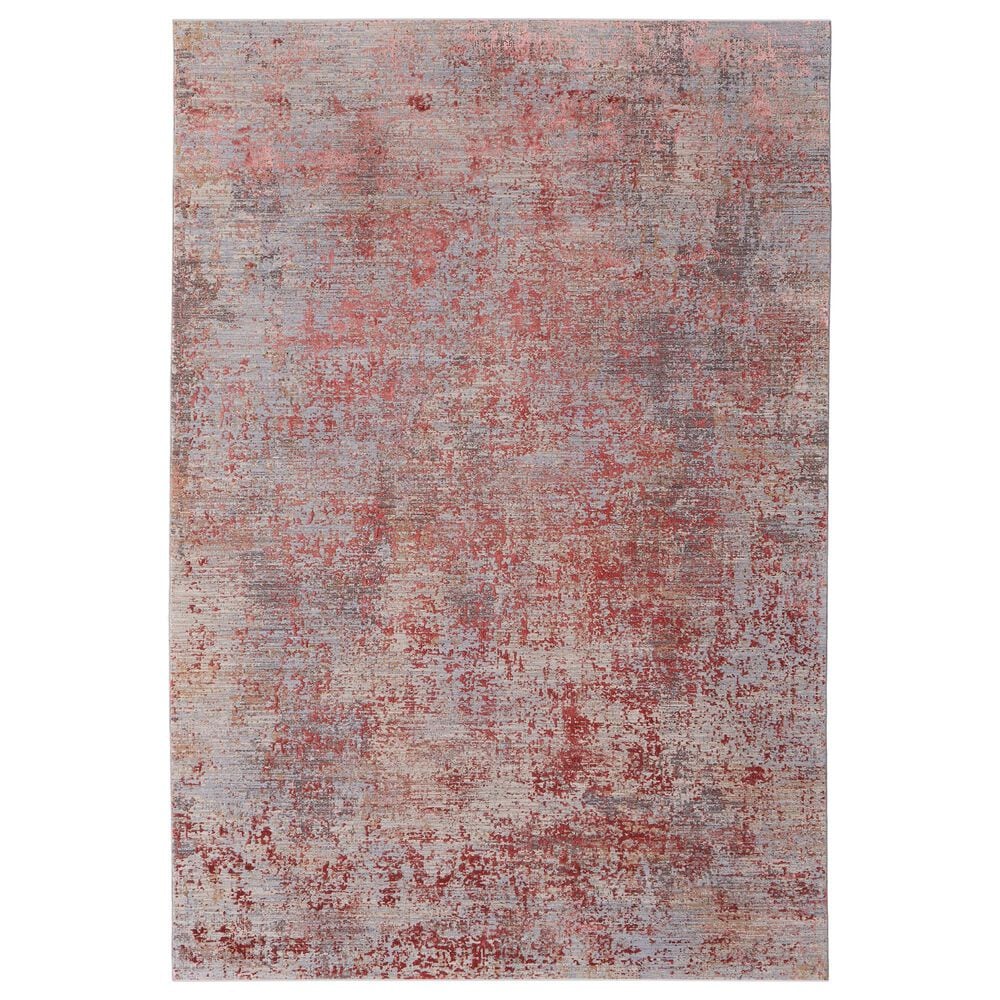 Feizy Pryor 10" x 13" Red and Multicolor Area Rug, , large