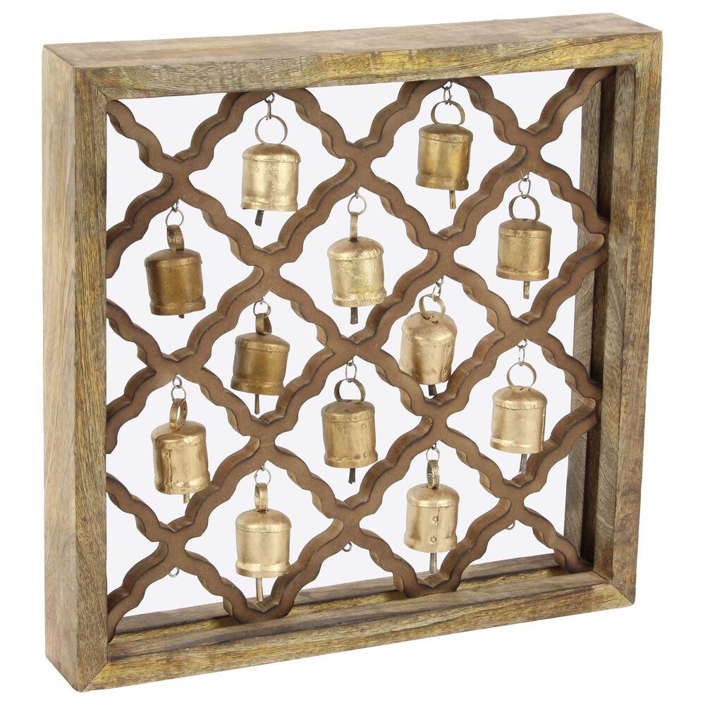 Maple and Jade Farmhouse Mango Wood Wall Decor in Brown, , large