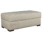 Northwestern Willet Storage Ottoman in Stone, , large