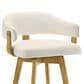 Armen Living Callah Swivel Counter Height Stool in Amber Glow, , large
