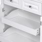 HOMLUX HOMLUX 71" Tall Kitchen Pantry Cabinet with 3 Pull Out Cabinet Organizers, Farmhouse Embossed Texture Storage Cabinet with 6 Door Shelves, 2 Drawers, Freestanding Cupboard for Kitchen, Dining Room White, , large