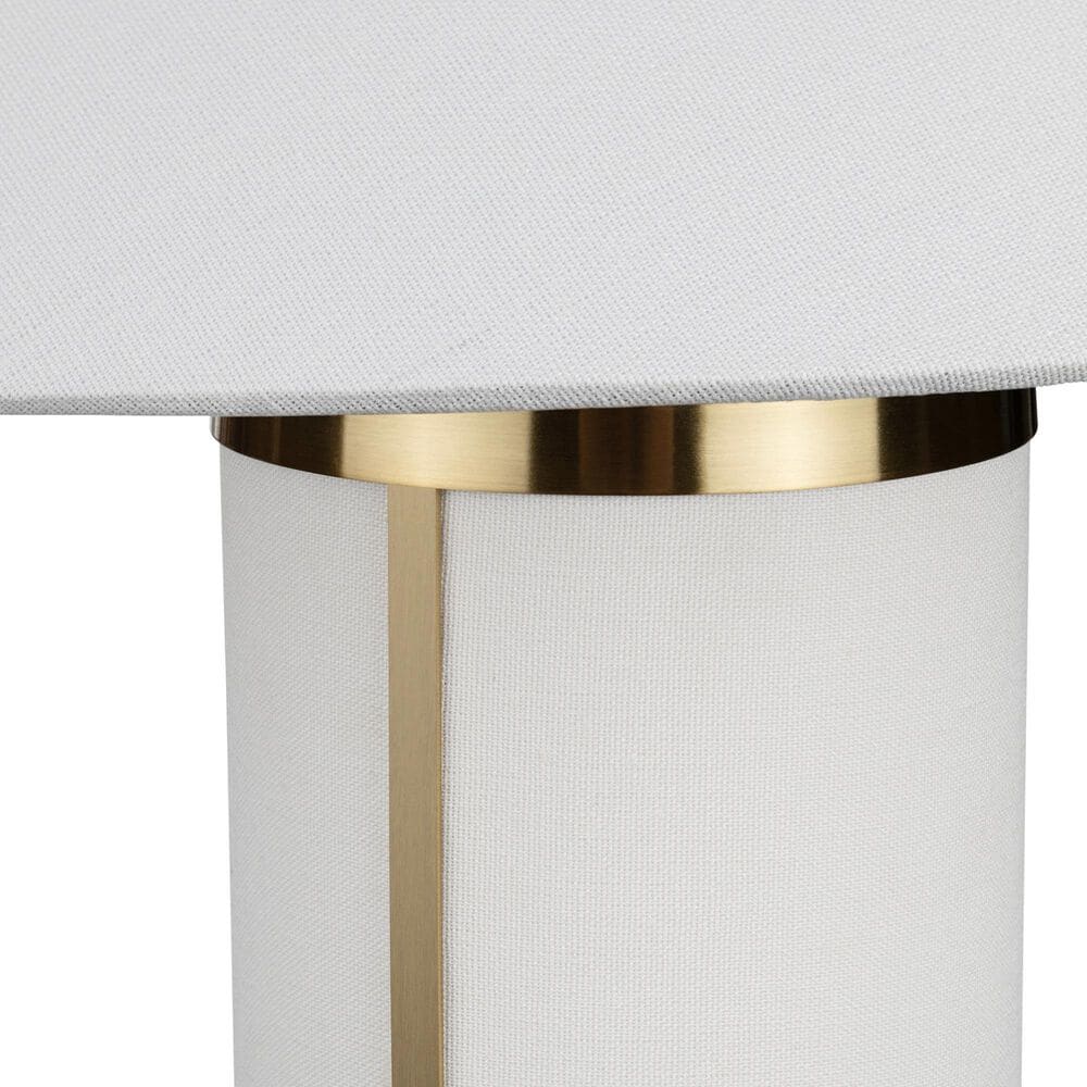 Crestview Collection Wyndham Table Lamp in White and Brass, , large