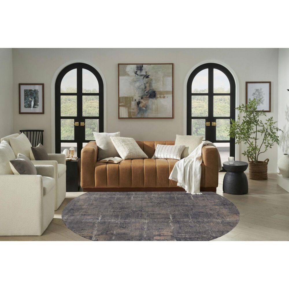 Nourison Rustic Textures Grey and Beige 7&#39;10&quot; Round Area Rug, , large